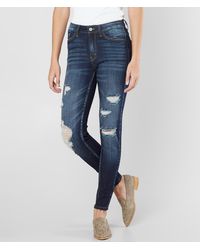 Kancan Kan Can High Rise Ankle Skinny Stretch Jean - Blue