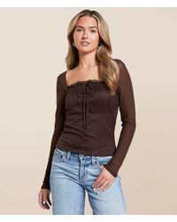Willow & Root - Pieced Floral Lace Top - Lyst
