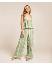 Willow & Root - Embroidered Eyelet Wide Leg Beach Pant - Lyst
