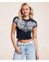 Affliction - Forgotten Baby Cropped T-Shirt - Lyst