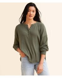 BKE - Ribbed Henley - Lyst