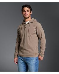 Outpost Makers - Brushed Henley Hoodie - Lyst