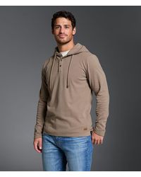 Outpost Makers - Brushed Henley Hoodie - Lyst