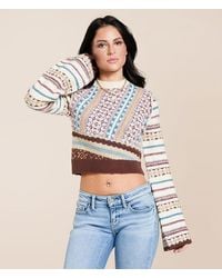 Gilded Intent - Pieced Sweater - Lyst