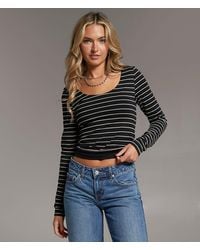 BKE - Striped Contour Top - Lyst