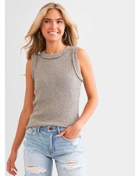 BKE - Open Weave Tank Top - Lyst