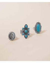 Sterling & Stitch - 3 Pack Statement Ring Set - Lyst