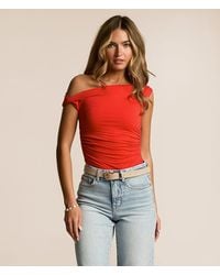 Willow & Root - Twisted Off The Shoulder Tank Top - Lyst