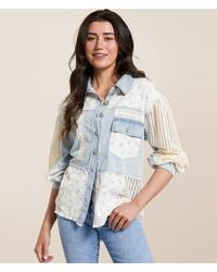 Pol - Floral Lace Western Oversized Shacket - Lyst