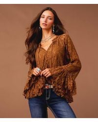 Sterling & Stitch - Ruffle Lace Top - Lyst