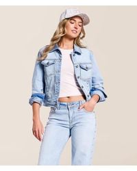 Hidden Jeans - Studded Denim Stretch Jacket - Lyst