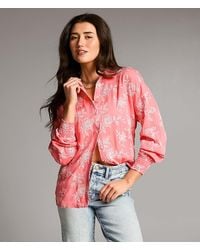 BKE - Embroidered Floral Oversized Blouse - Lyst
