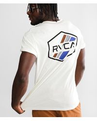 RVCA - Stripe Hex T-shirt - Lyst