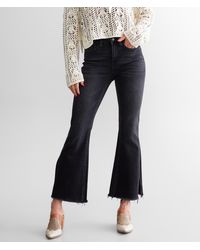 Flying Monkey - High Rise Cropped Flare Stretch Jean - Lyst