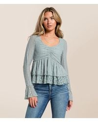 Willow & Root - Lace Ruffle Top - Lyst