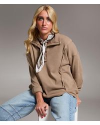 BKE - Raw Edge Henley Pullover - Lyst