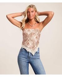 Willow & Root - Lace Hanky Tube Top - Lyst