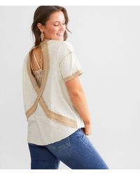 BKE - Pieced Open Back Top - Lyst
