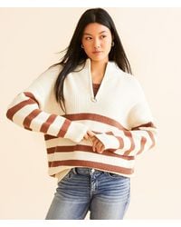 BKE - Striped Quarter Zip Sweater - Lyst