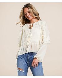 Willow & Root - Ruffle Pleated Top - Lyst