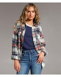 BKE - Flannel Boyfriend Shirt - Lyst