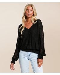 Daytrip - Lace Double V-Neck Top - Lyst