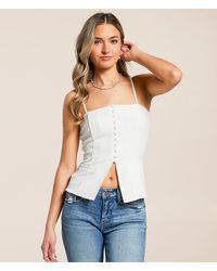 Willow & Root - Split Front Tank Top - Lyst