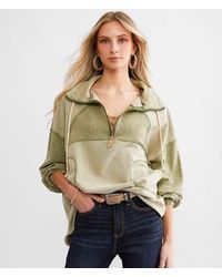 BKE - Washed Quarter Zip Pullover - Lyst