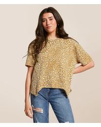 Daytrip - Cheetah Urban Ribbed Top - Lyst