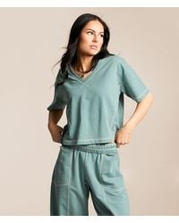 Gilded Intent - Contrast Stitch Top - Lyst