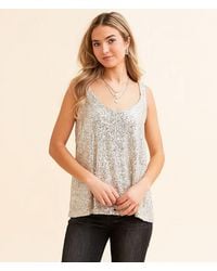 Daytrip - Flowy Sequin Tank Top - Lyst