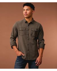Outpost Makers - Washed Athletic Stretch Shirt - Lyst