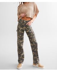 Hidden Jeans - Tracey Camo Cargo Straight Stretch Jean - Lyst