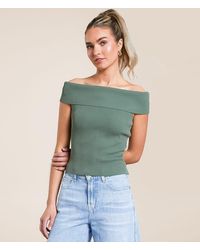 The Workshop - Foldover Off The Shoulder Top - Lyst