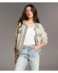 BKE - Textured Knit Cardigan Sweater - Lyst