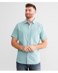 Departwest - Solid Oxford Stretch Shirt - Lyst