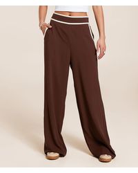 Blu Pepper - Contrast Trim Wide Leg Trouser Pant - Lyst