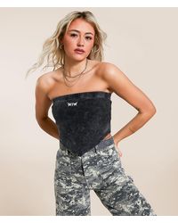Miss Me - Label Hanky Ribbed Tube Top - Lyst