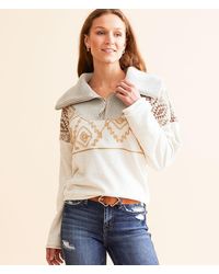 Miss Me - Pieced Quarter Zip Pullover - Lyst