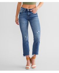 Flying Monkey - Mid-rise Cropped Flare Stretch Jean - Lyst