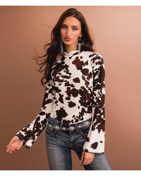 Sterling & Stitch - Cow Print Top - Lyst