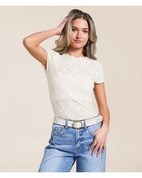Willow & Root - Floral Jacquard Top - Lyst