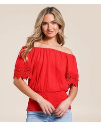Daytrip - Textured Off The Shoulder Top - Lyst