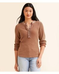 BKE - Washed Henley - Lyst
