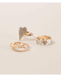BKE - 5 Pack Heart Ring Set - Lyst