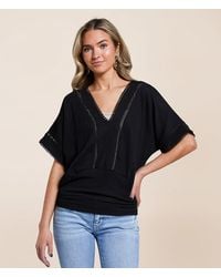 Daytrip - Dolman Eyelet Top - Lyst