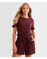 BKE - Ribbed Knit Romper - Lyst