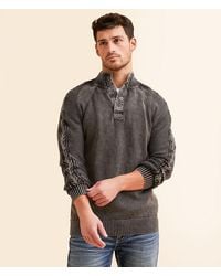 BKE - Stonewash Henley Sweater - Lyst