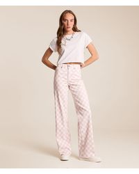 Hidden Jeans - Sloane Dad Checker Print Stretch Jean - Lyst