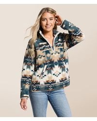 Wrangler - Sherpa Quarter Zip Pullover - Lyst